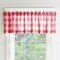 Threadmade Home Farmhouse Living Buffalo Check Window Valance, Red/White - 60"W x 15"L